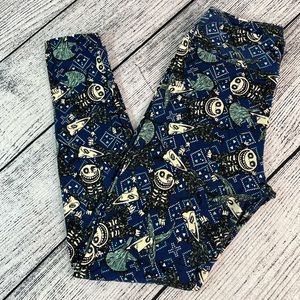 LulaRoe Dark Blue Nightmare Before Christmas Leggings